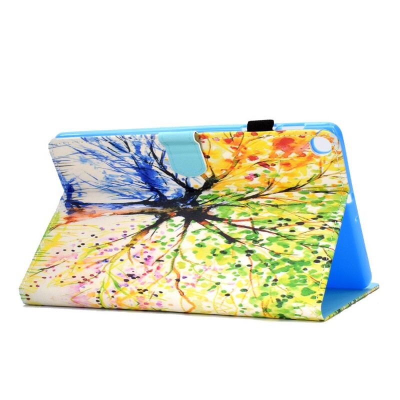 Capa Flip Para Samsung Galaxy Tab S6 Lite Aquarela Árvore