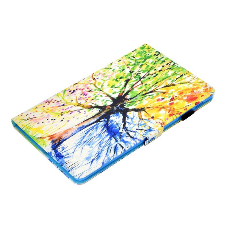 Capa Flip Para Samsung Galaxy Tab S6 Lite Aquarela Árvore