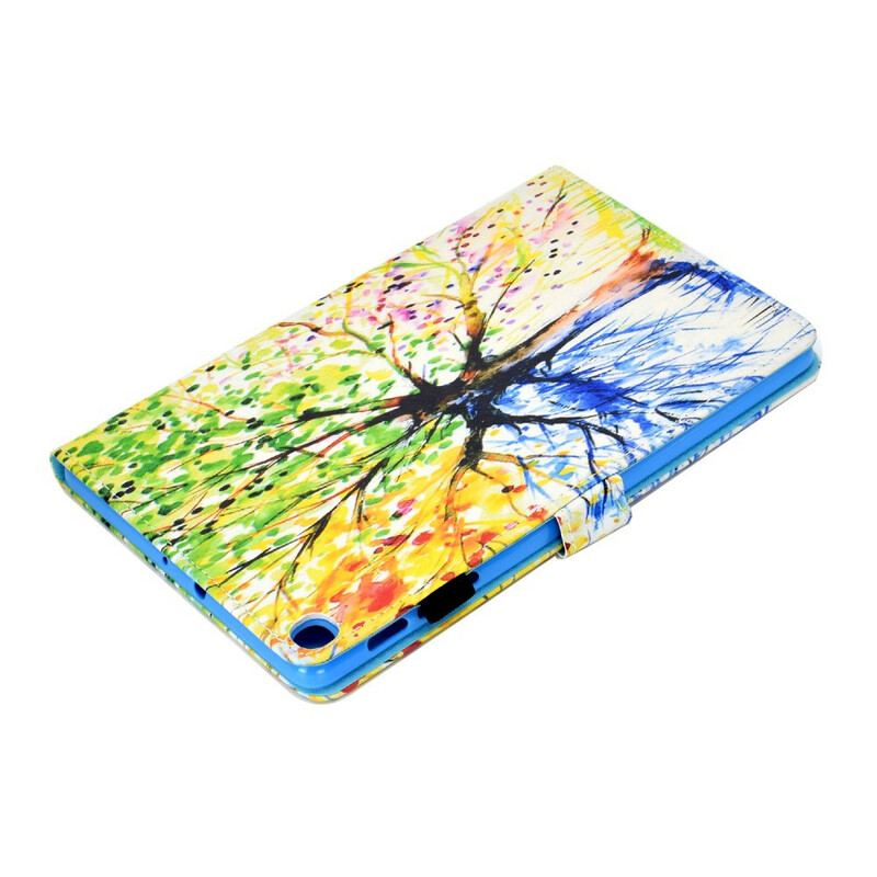 Capa Flip Para Samsung Galaxy Tab S6 Lite Aquarela Árvore