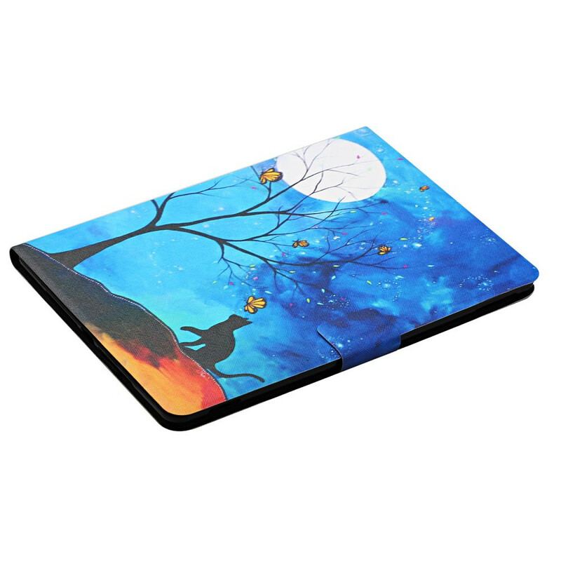 Capa Flip Para Samsung Galaxy Tab S6 Lite Árvore Para A Lua E O Sol