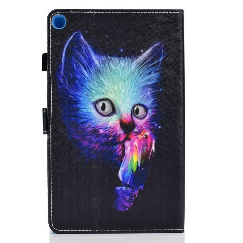 Capa Flip Para Samsung Galaxy Tab S6 Lite Gato Psicótico