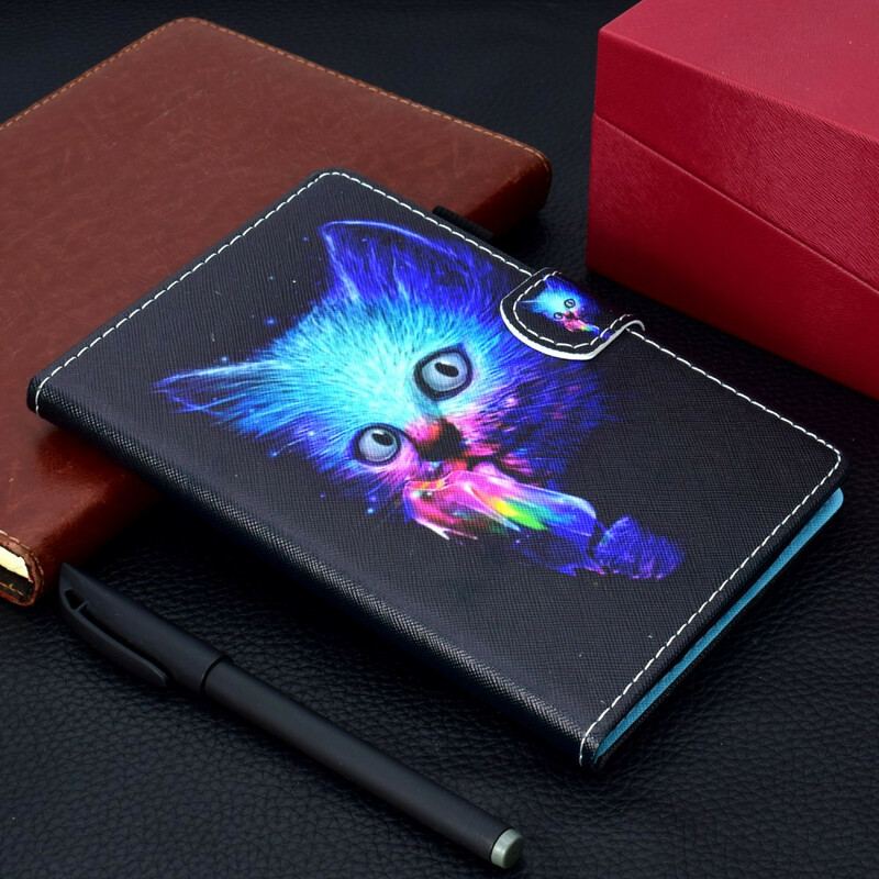 Capa Flip Para Samsung Galaxy Tab S6 Lite Gato Psicótico