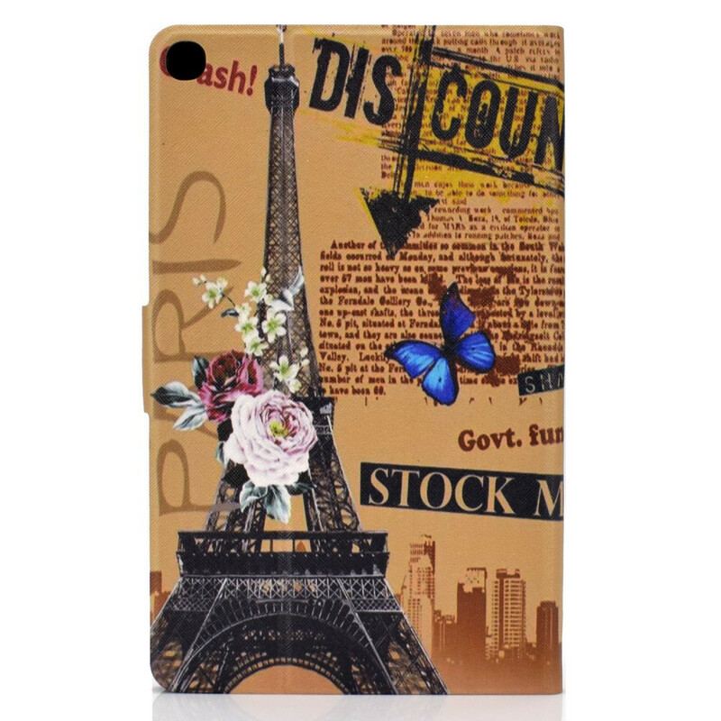 Capa Flip Para Samsung Galaxy Tab S6 Lite Jornal Parisiense