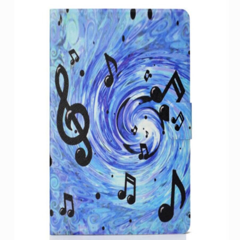 Capa Flip Para Samsung Galaxy Tab S6 Lite Notas Musicais