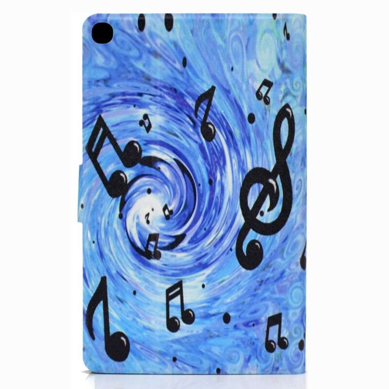 Capa Flip Para Samsung Galaxy Tab S6 Lite Notas Musicais