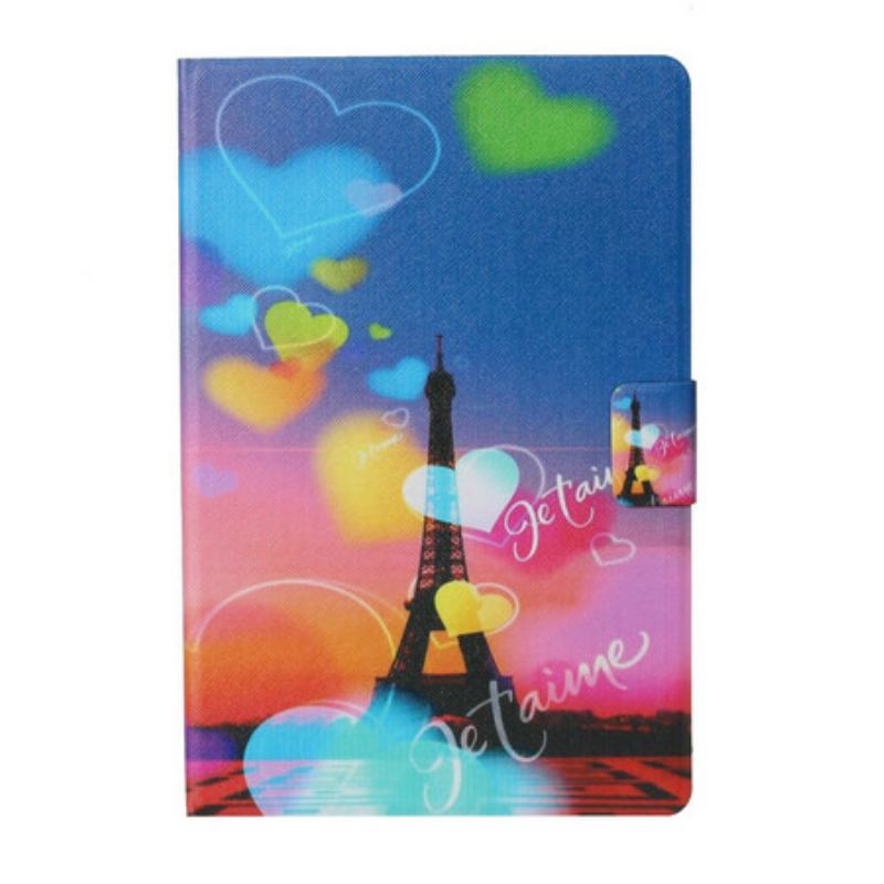 Capa Flip Para Samsung Galaxy Tab S6 Lite Paris Eu Te Amo