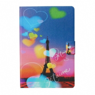 Capa Flip Para Samsung Galaxy Tab S6 Lite Paris Eu Te Amo