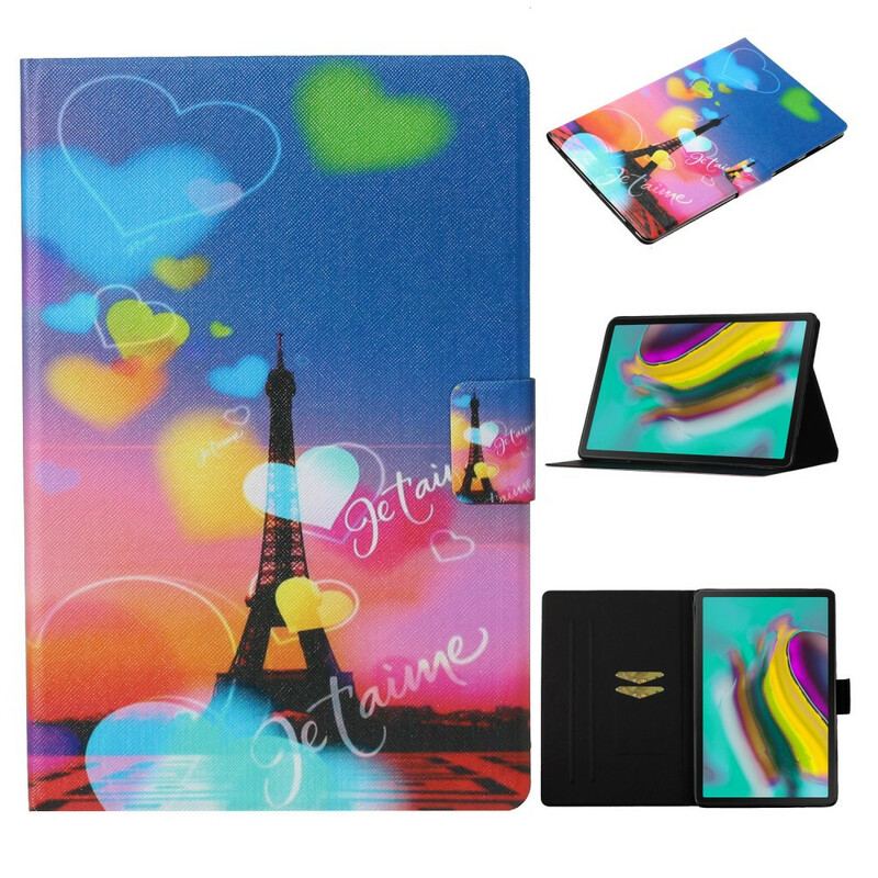 Capa Flip Para Samsung Galaxy Tab S6 Lite Paris Eu Te Amo