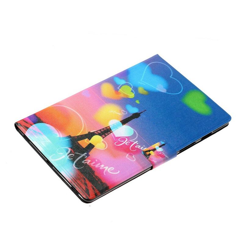 Capa Flip Para Samsung Galaxy Tab S6 Lite Paris Eu Te Amo