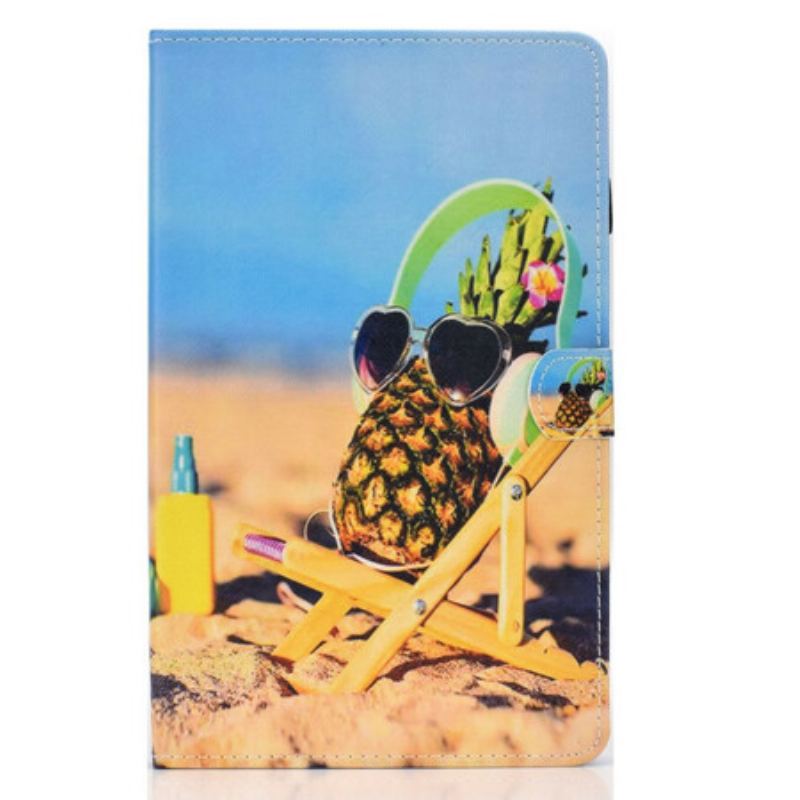 Capa Flip Para Samsung Galaxy Tab S6 Lite Praia De Abacaxi