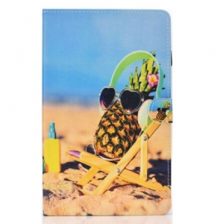 Capa Flip Para Samsung Galaxy Tab S6 Lite Praia De Abacaxi