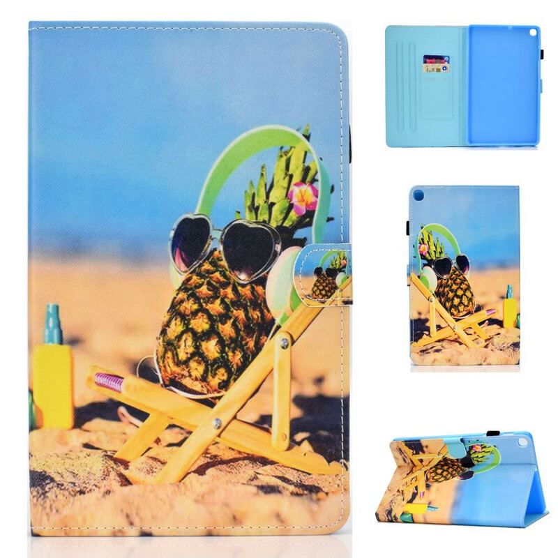 Capa Flip Para Samsung Galaxy Tab S6 Lite Praia De Abacaxi