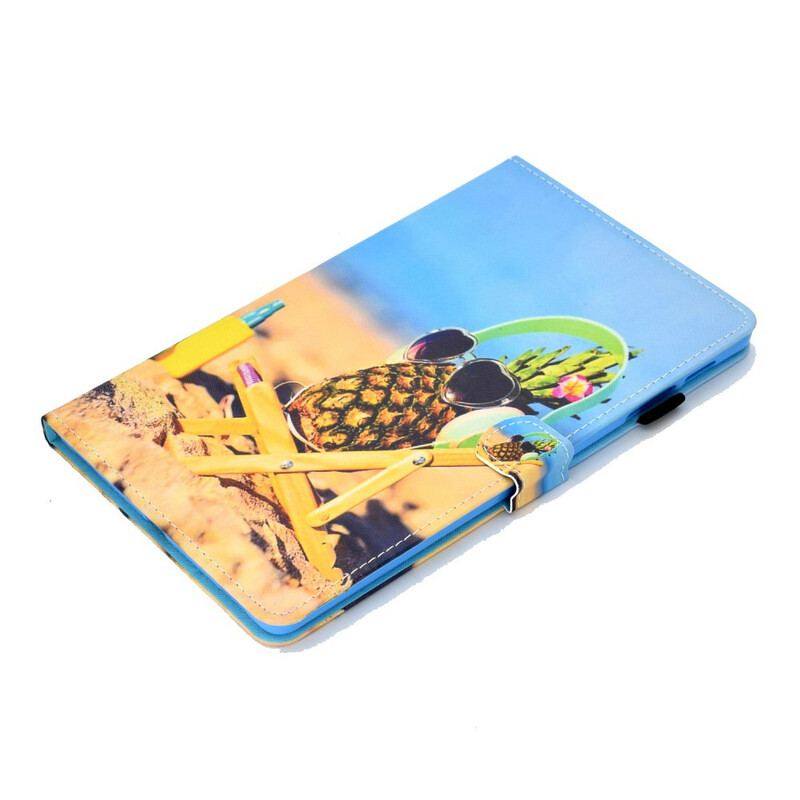 Capa Flip Para Samsung Galaxy Tab S6 Lite Praia De Abacaxi