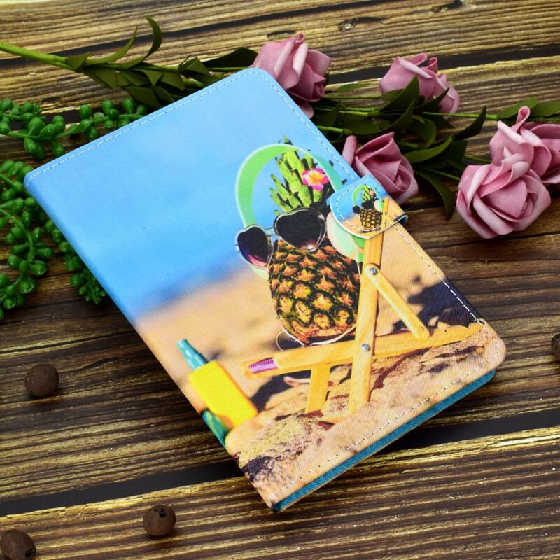 Capa Flip Para Samsung Galaxy Tab S6 Lite Praia De Abacaxi