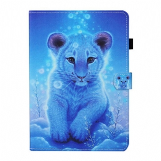 Capa Folio Para Samsung Galaxy Tab S6 Lite Bebê Tigre