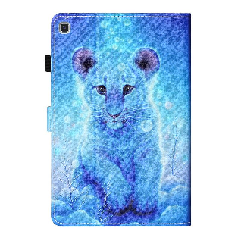 Capa Folio Para Samsung Galaxy Tab S6 Lite Bebê Tigre