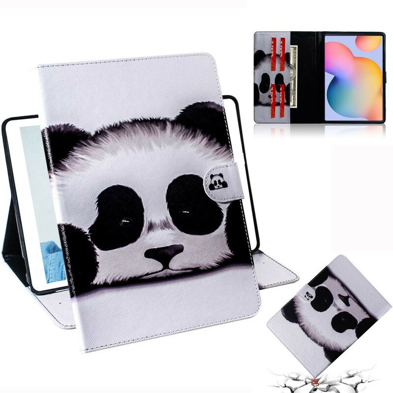 Capa Folio Para Samsung Galaxy Tab S6 Lite Cabeça De Panda