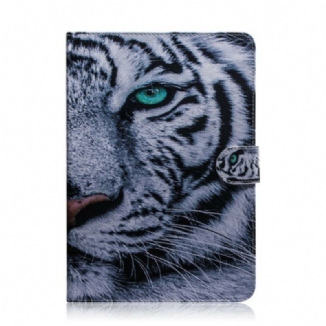 Capa Folio Para Samsung Galaxy Tab S6 Lite Cabeça De Tigre