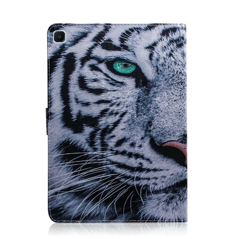 Capa Folio Para Samsung Galaxy Tab S6 Lite Cabeça De Tigre