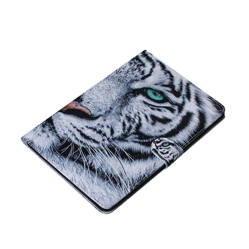 Capa Folio Para Samsung Galaxy Tab S6 Lite Cabeça De Tigre