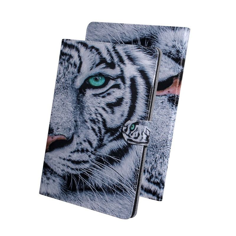 Capa Folio Para Samsung Galaxy Tab S6 Lite Cabeça De Tigre