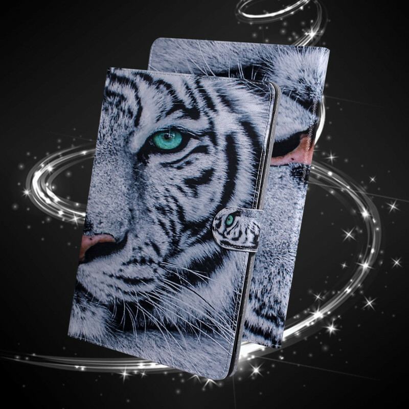 Capa Folio Para Samsung Galaxy Tab S6 Lite Cabeça De Tigre