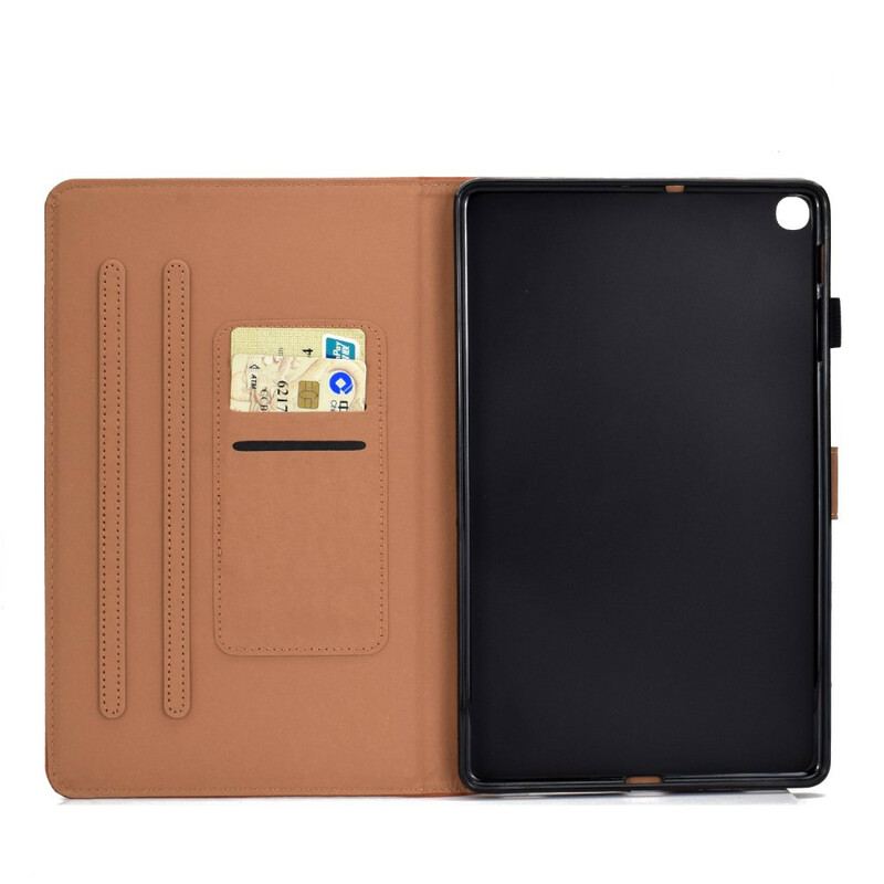 Capa Folio Para Samsung Galaxy Tab S6 Lite Cão E Gato