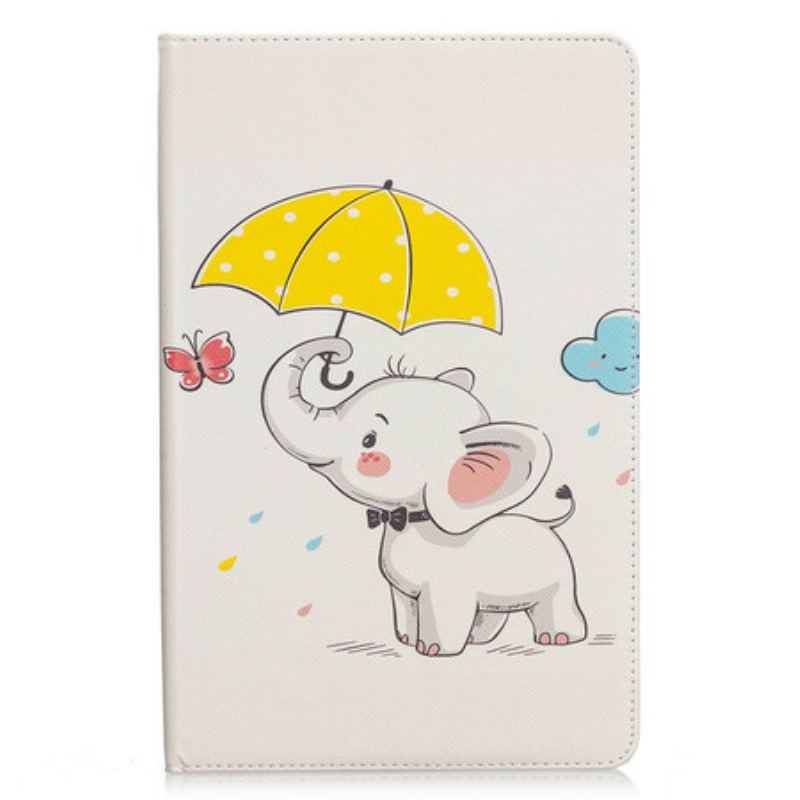 Capa Para Samsung Galaxy Tab S6 Lite Elefante Na Chuva