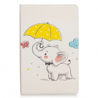 Capa Para Samsung Galaxy Tab S6 Lite Elefante Na Chuva