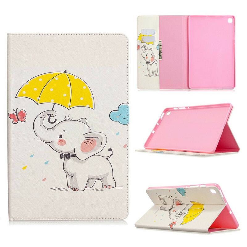 Capa Para Samsung Galaxy Tab S6 Lite Elefante Na Chuva