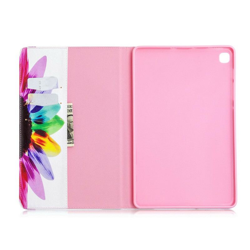 Capa Para Samsung Galaxy Tab S6 Lite Flor Aquarela