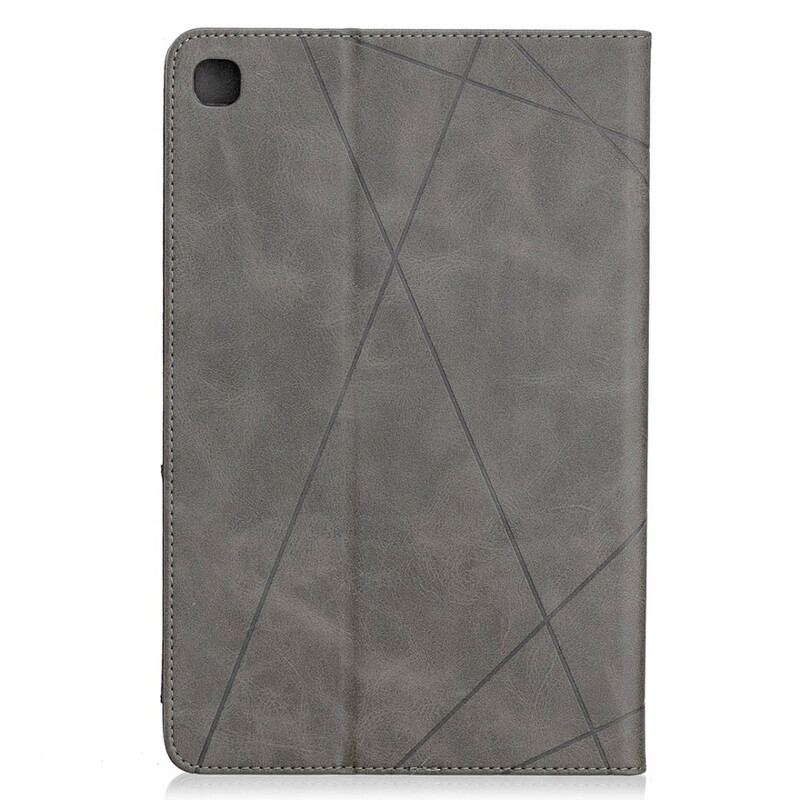 Capa Para Samsung Galaxy Tab S6 Lite Geometria Efeito Couro