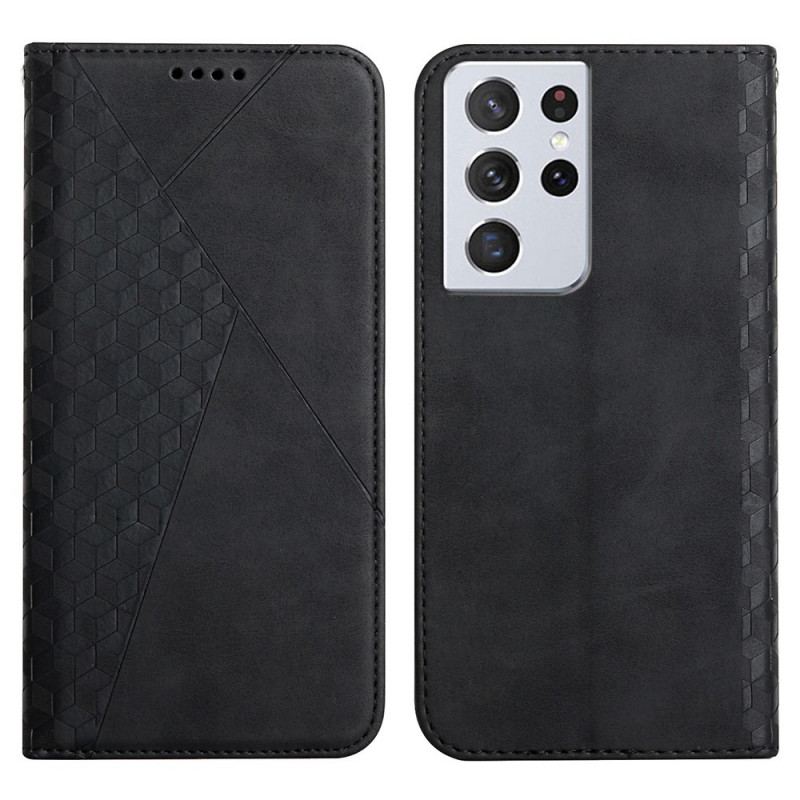 Capa De Celular Para Samsung Galaxy S21 Ultra 5G Flip Efeito Geocouro