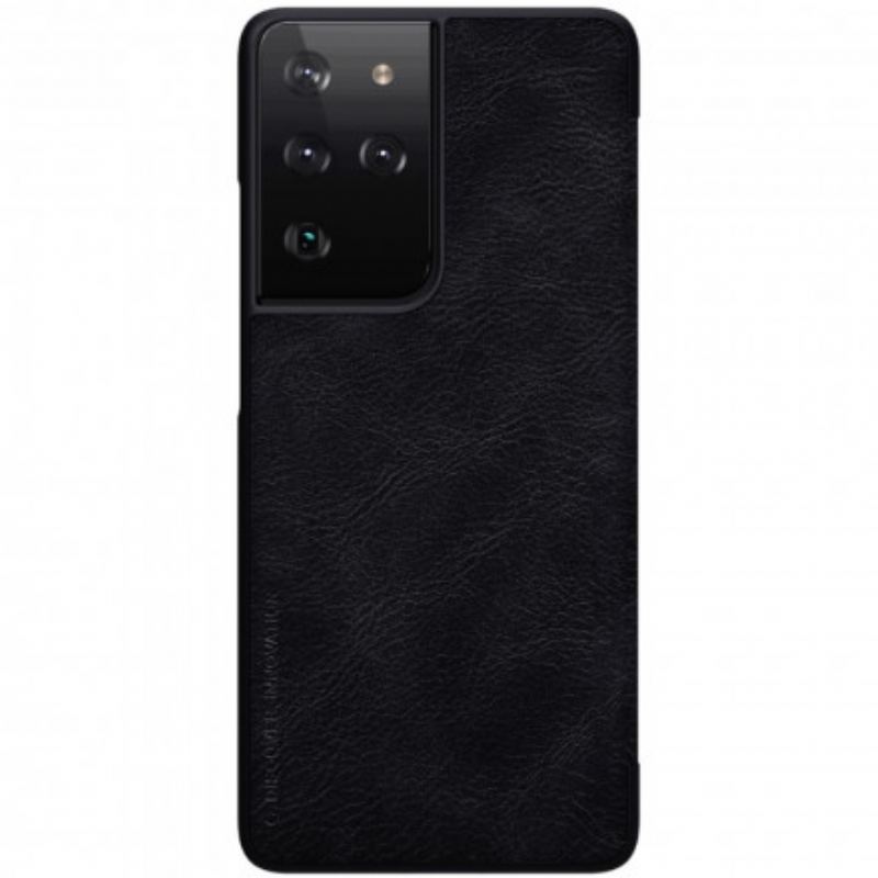 Capa De Celular Para Samsung Galaxy S21 Ultra 5G Flip Série Nillkin Qin