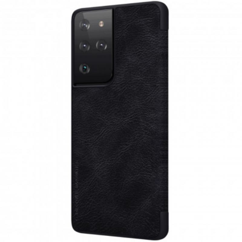 Capa De Celular Para Samsung Galaxy S21 Ultra 5G Flip Série Nillkin Qin