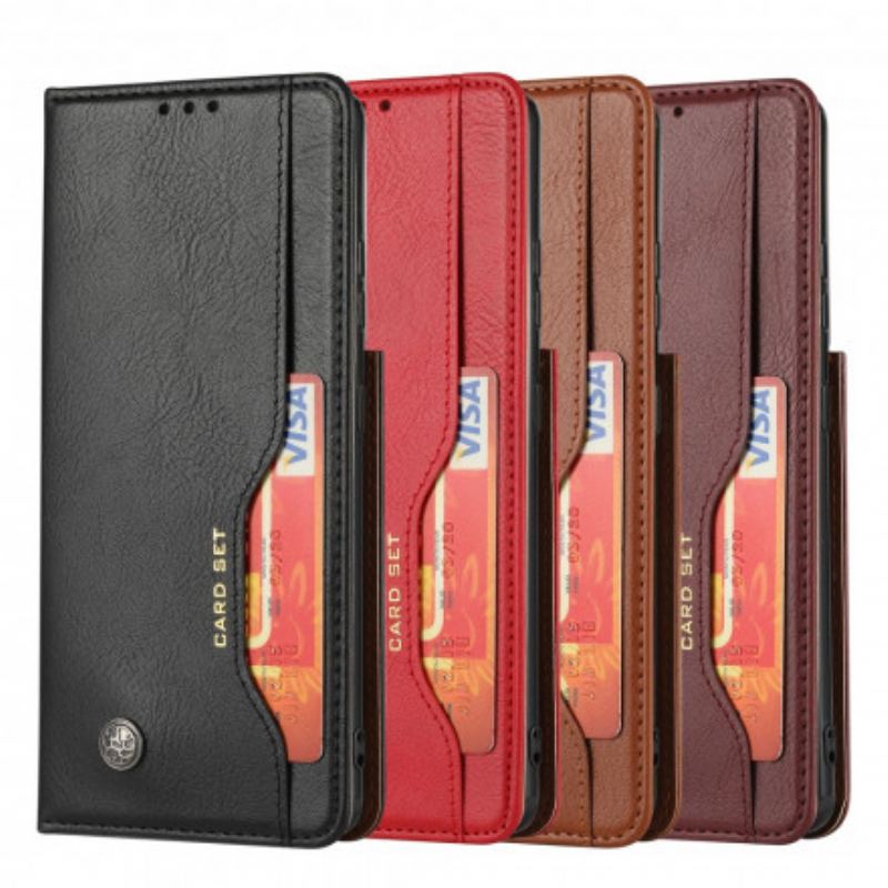 Capa De Celular Para Samsung Galaxy S21 Ultra 5G Flip Titular De Cartão De Couro Sintético