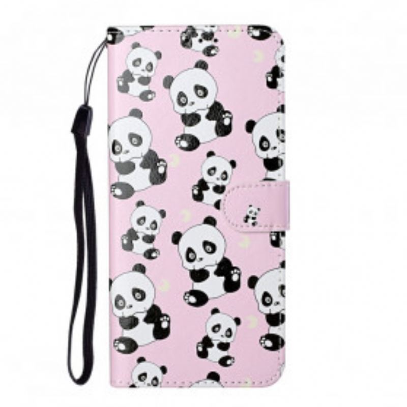 Capa De Couro Para Samsung Galaxy S21 Ultra 5G Que Pandas