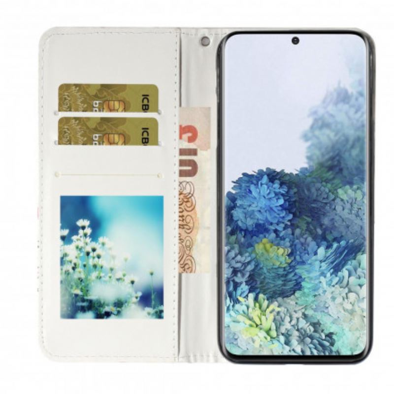 Capa De Couro Para Samsung Galaxy S21 Ultra 5G Que Pandas