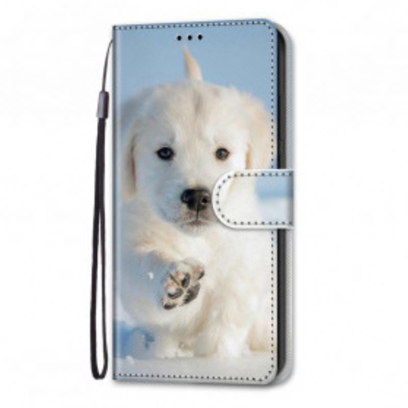 Capa Em Pele Para Samsung Galaxy S21 Ultra 5G Cachorro Fofinho