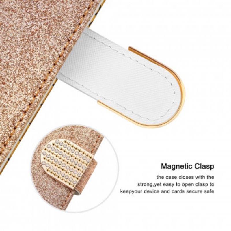 Capa Em Pele Para Samsung Galaxy S21 Ultra 5G Diamantes De Crocodilo