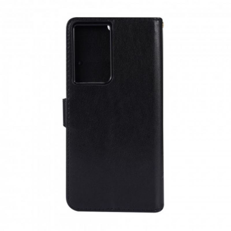 Capa Flip Para Samsung Galaxy S21 Ultra 5G Borboletas Ao Vento