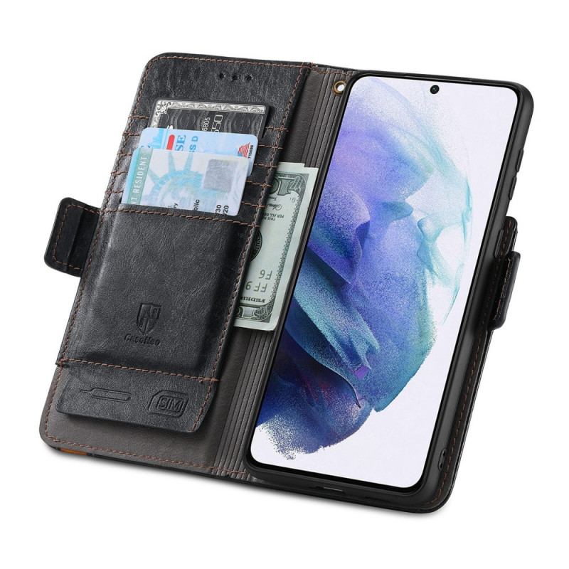 Capa Flip Para Samsung Galaxy S21 Ultra 5G Casene De Fecho Duplo Bicoloro