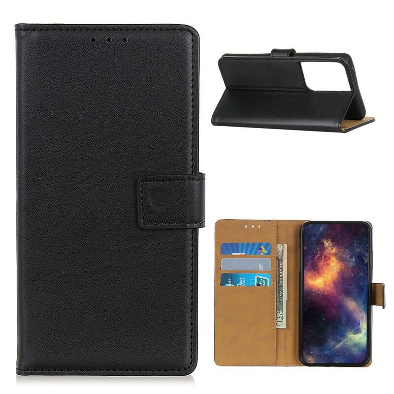 Capa Flip Para Samsung Galaxy S21 Ultra 5G Couro Sintético Liso