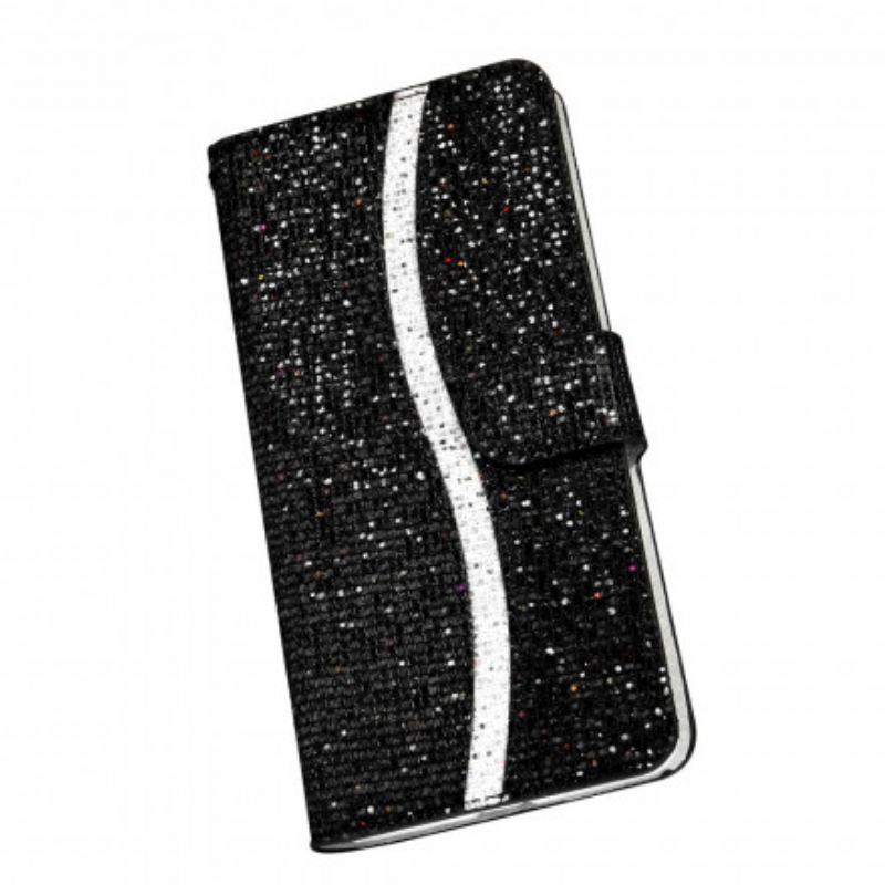 Capa Flip Para Samsung Galaxy S21 Ultra 5G Lantejoulas Design S