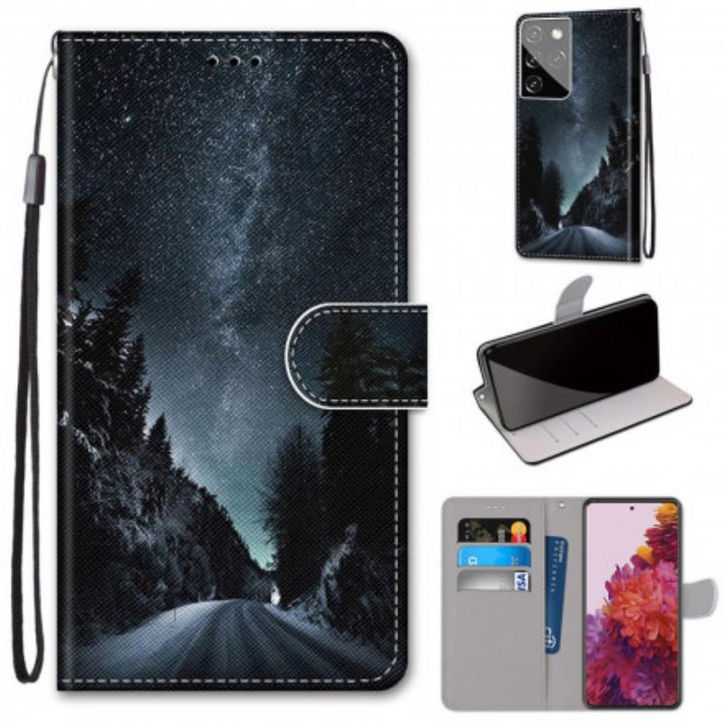 Capa Flip Para Samsung Galaxy S21 Ultra 5G Natureza Misteriosa