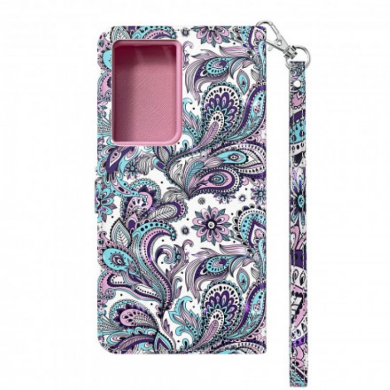 Capa Flip Para Samsung Galaxy S21 Ultra 5G Renda Chique