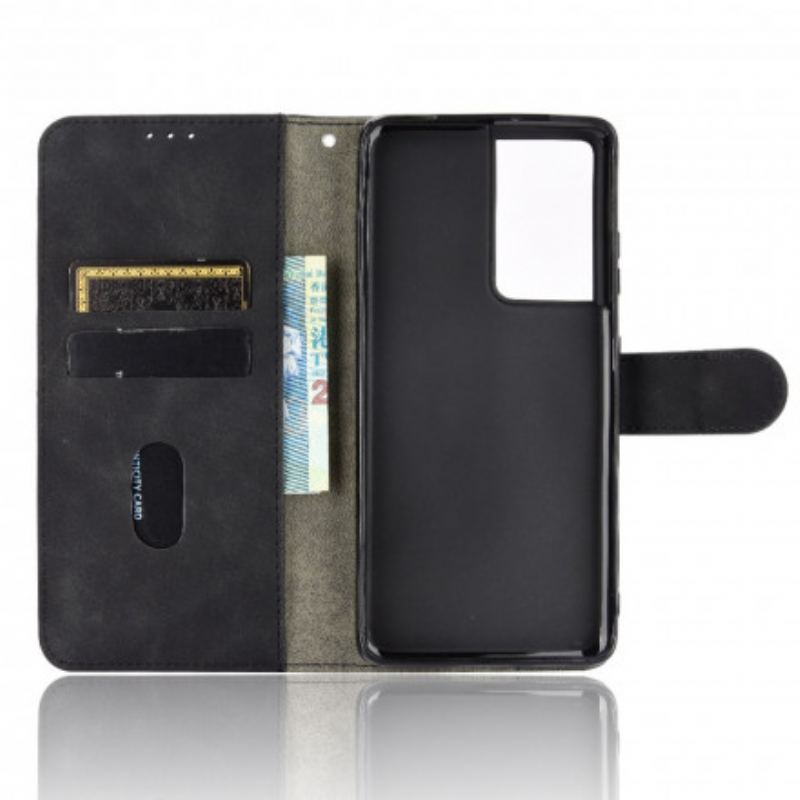 Capa Flip Para Samsung Galaxy S21 Ultra 5G Toque De Pele