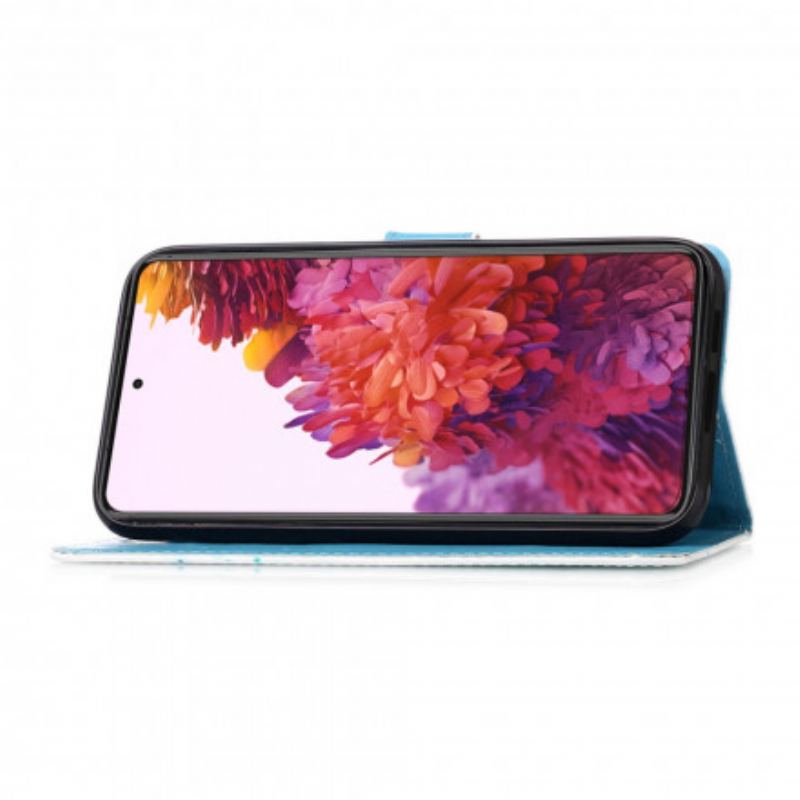 Capa Folio Para Samsung Galaxy S21 Ultra 5G Mandala No Céu