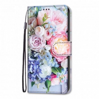 Capa Folio Para Samsung Galaxy S21 Ultra 5G Maravilha Floral