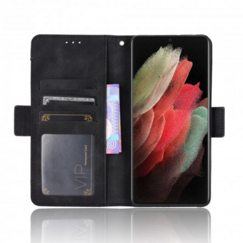 Capa Folio Para Samsung Galaxy S21 Ultra 5G Multi-card Premier Class